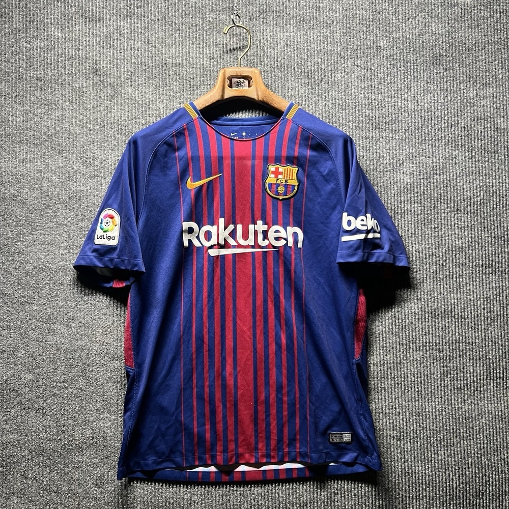 Barcelona 2017/18 Nike Home Jersey Mens Large Blue La Liga Futbol Soccer